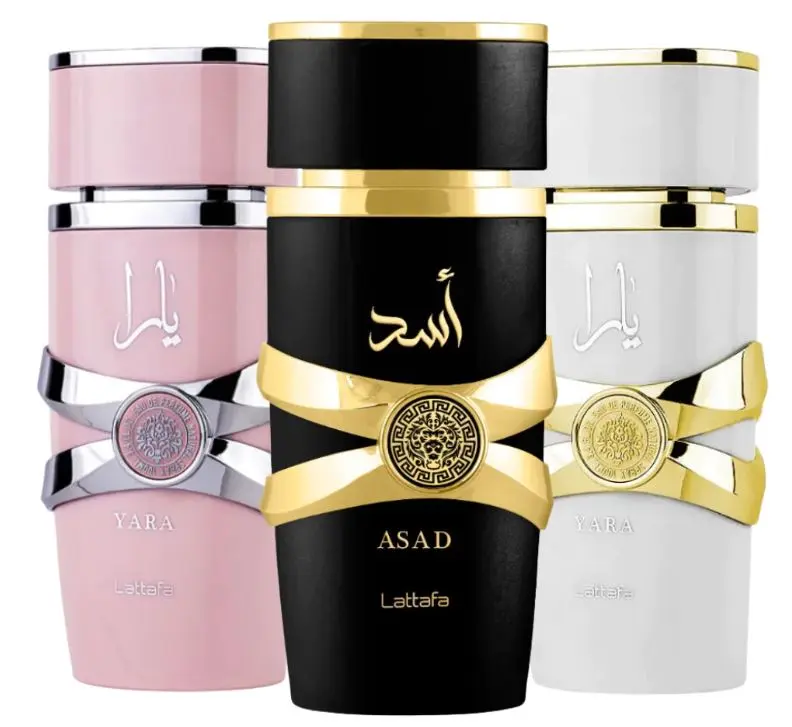Asad, Yara & Yara Moi EDP-100ml By Lattafa Unisex Fragrance (Couples Set of 3) Perfume Vanilla