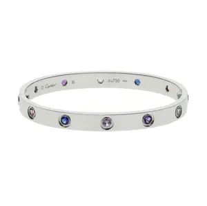 Pre-owned Cartier Love Bangle Bracelet Size 16