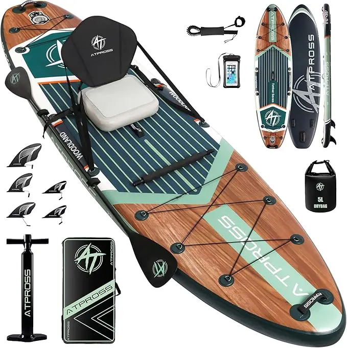 [DealsForYouDays] 12'x36" Inflatable Stand Up Paddleboard with Seat, 500lbs Wide SUP for Adults, Premium Accessories Kit & Backpack