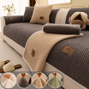 Soft Plush Couch Cover for Dogs & Cats, Thick Non Slip Sofa Cover, Pet-Friendly Washable Furniture Seat Cover Pad, Cozy Living Room Sofa Towel, Washable Sofa Slipcover, Multiple Colors Available for 1/2/3/4 Seater Sofa