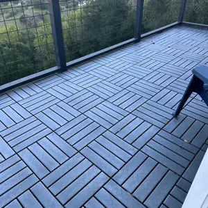 44 PACKS Deck Tiles, Interlocking Patio Flooring, 12"X12"X0.8", Waterproof, Outdoor All Weather, Slip-Resistant, Easy Snap, Easy Install, Easy Clean, For Use In Balcony, Porch, Poolside, Backyard, Indoor, Outdoor,summervibes