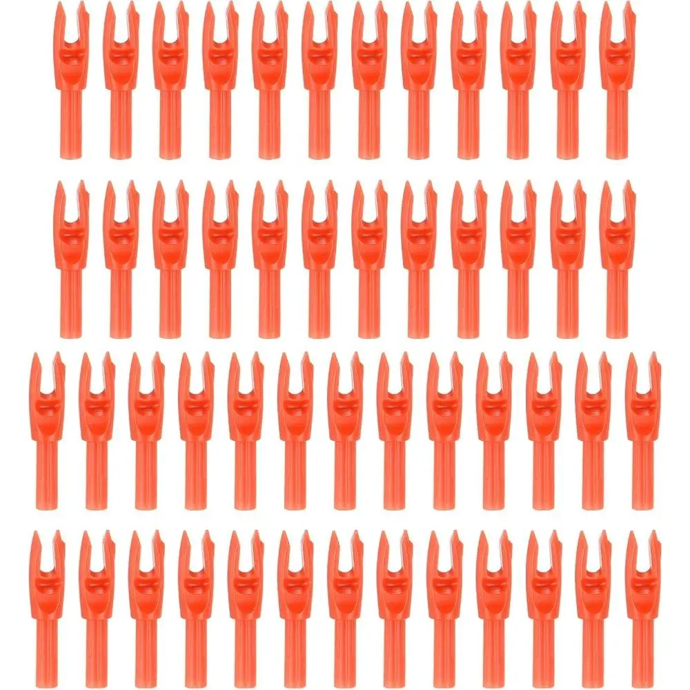 50pcs Archery Arrow Nocks - Insert Style Replacement Nocks for Bow Hunting Arrows, Compound & Recurve Bows (Rod Length:12.5mm, 28.5x6.5mm), Arrow Nock Inserts, 50Pcs X Archery Arrow Nocks
