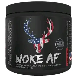 Bucked Up WOKE AF Pre-Workout Dietary Supplement Powder Mix, Rocket Pop Flavor, 8.61 oz