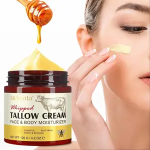 Meifenla Whipped Beef Tallow & Grass-Fed Beef Tallow Honey Balm beef tallow face cream-Fed Beef Tallow –Sensitive/Acne-Prone Skin Savior. Moisturizing Nourishing