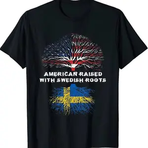 American Raised With Swedish Roots Sweden T-shirt