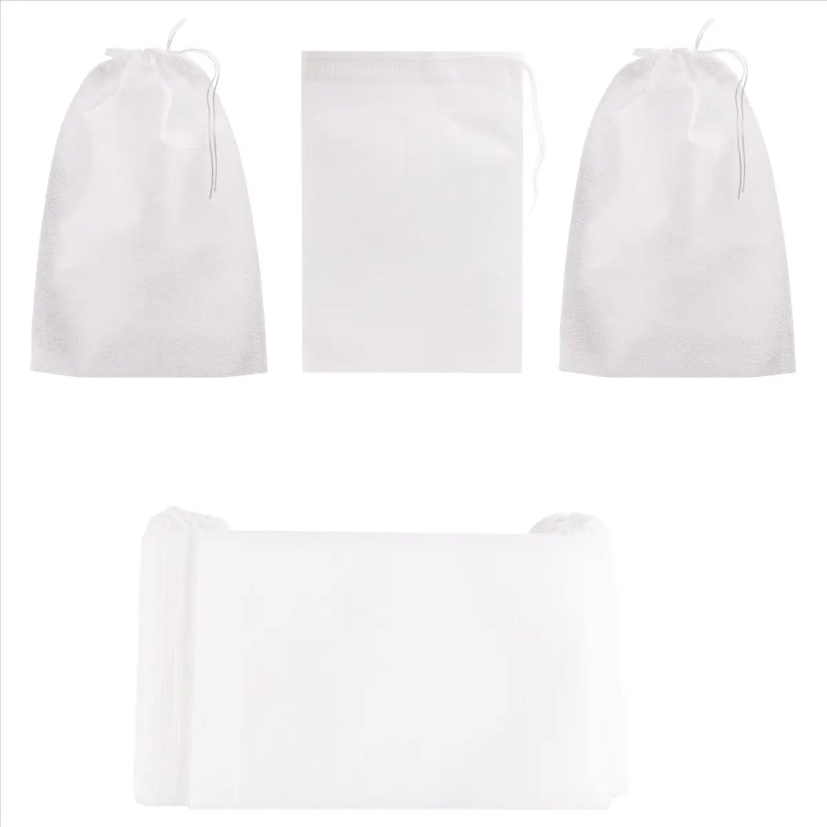 100 Pieces of Mess-Free Cold Brewing Bag Disposable Coffee Filter Bag Fine Mesh Brewing Drawstring Bag