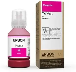 Epson T49M Magenta Sublimation Ink Bottle – 140mL Genuine Epson Dye-Sublimation Ink for SureColor F170 & F570 Printers