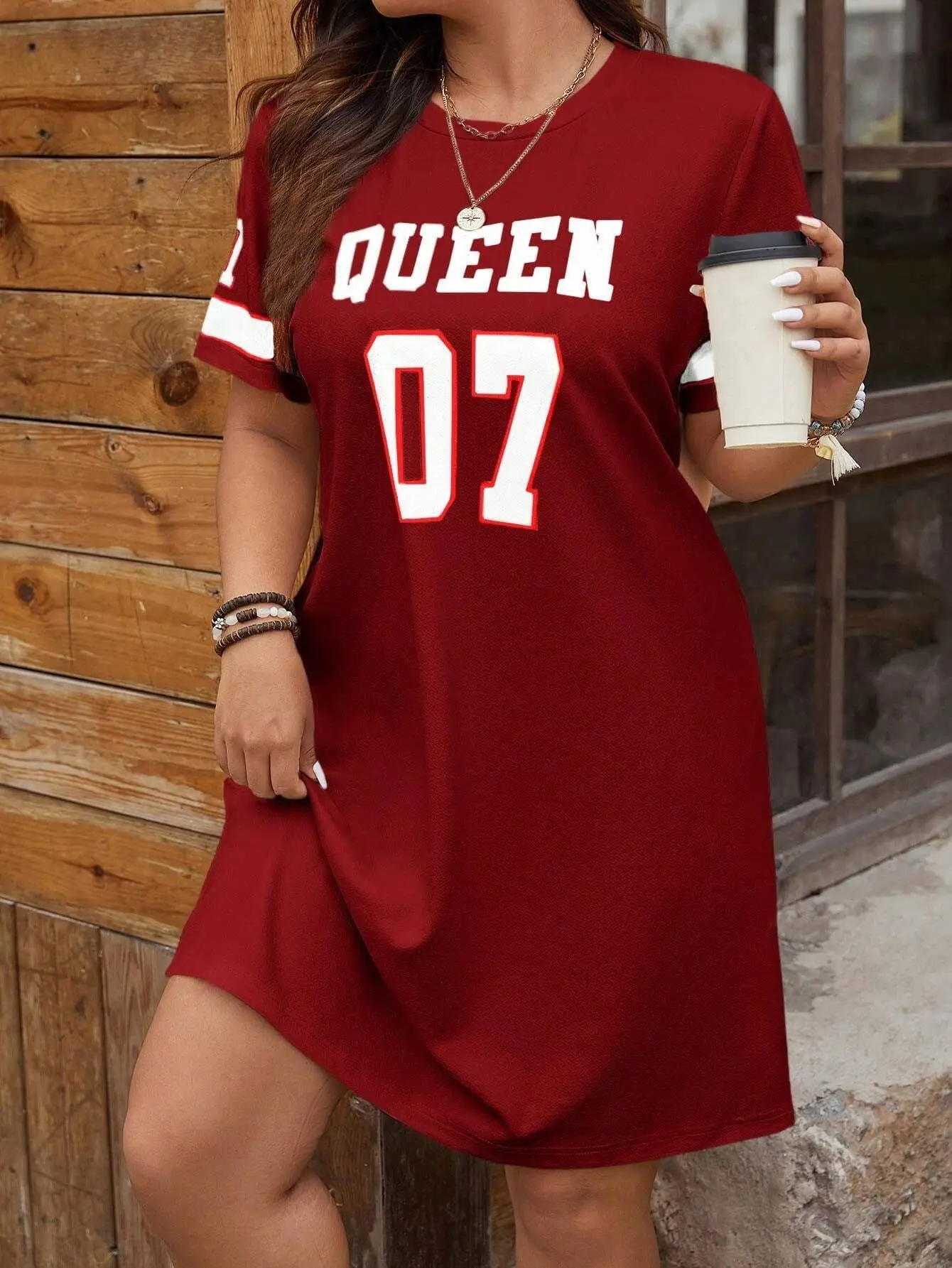 Queen Printed Jersey Dress