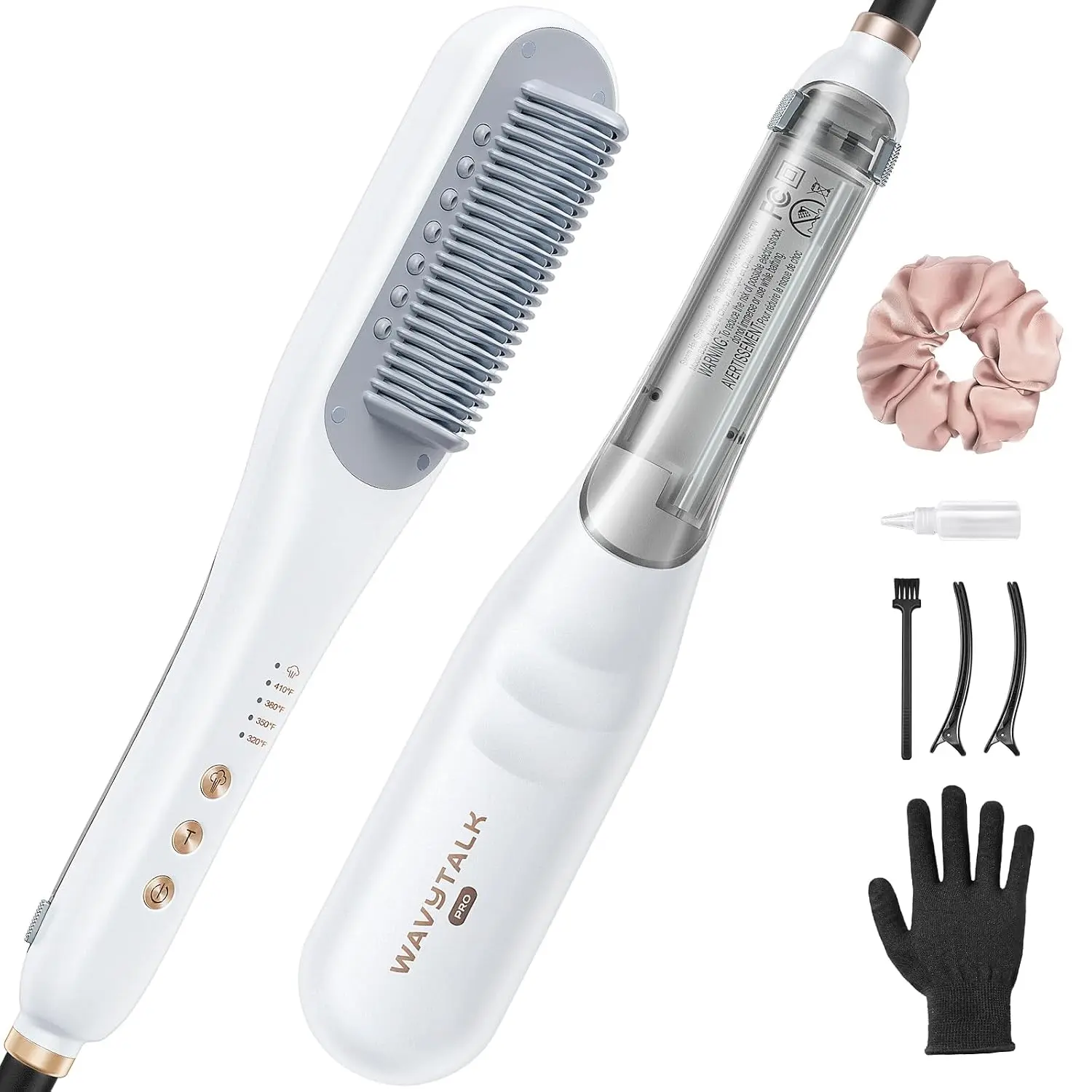 Pro Steam Hair Straightener Brush Steamline Pro Straightener Brush | 3-in-1 Straightening Brush for Coily Hair, Fast Salon Results with Less Damage, Anti-Frizz and Hair Nourishment