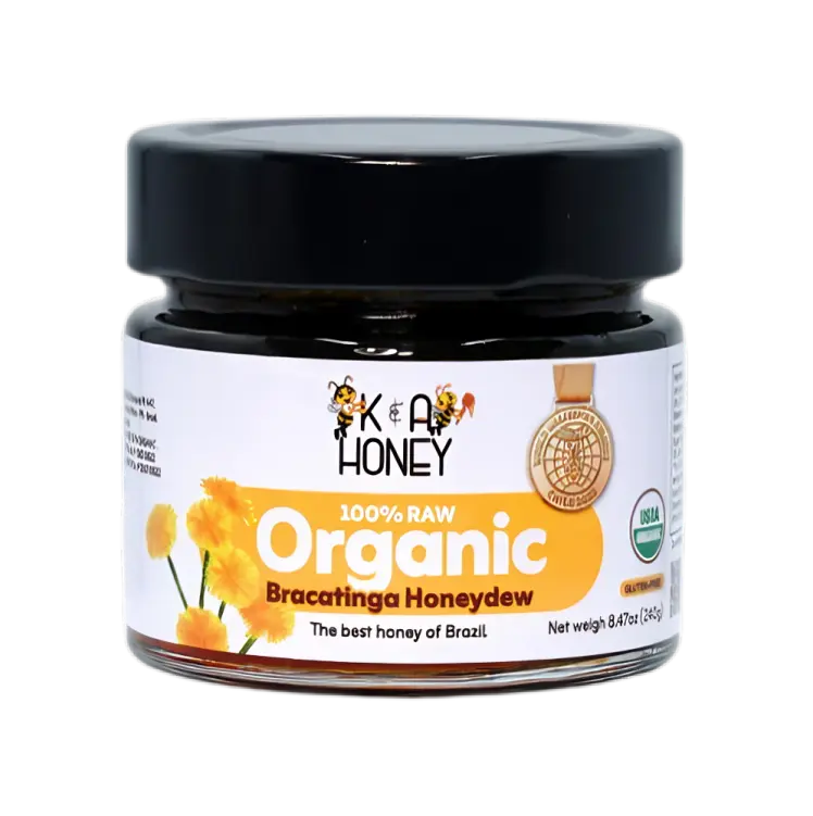 Organic Bracatinga Honeydew Honey - Sweet, Flavorful Natural Energy Honey from Brazil, Healthier Choice for Daily Use