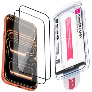 Upcommon UARMOR Clear Screen Protector for iPhone 17 Series 9H Hardness Tempered Glass with Easy Installation Kit Full Edge Coverage Fit - 2 Pack