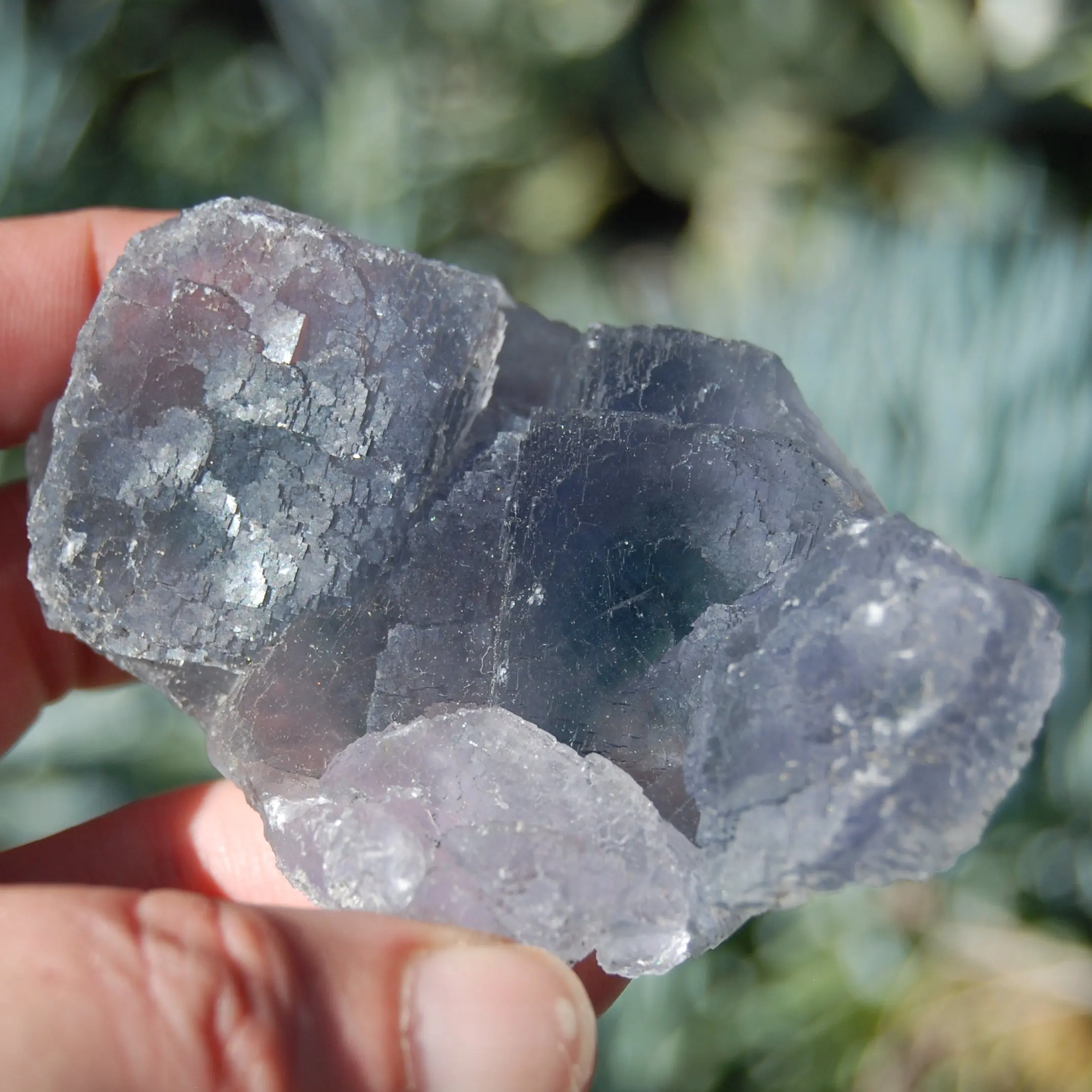 3.5in 175g Raw Bicolor Cubic Fluorite Crystal Cluster