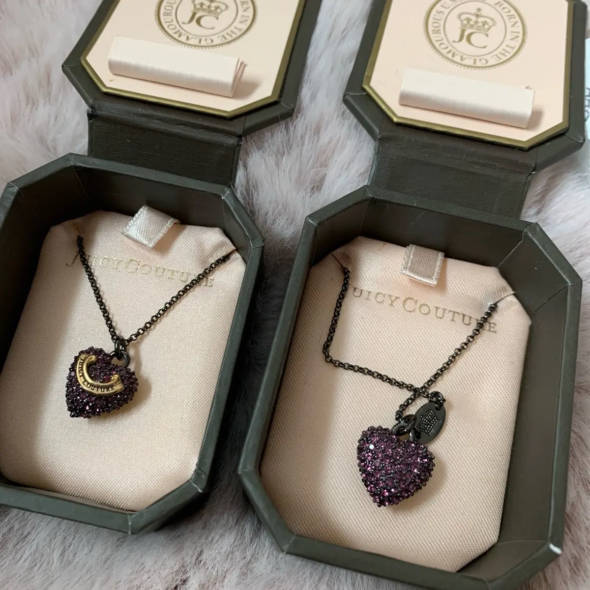 Juicy Couture Crystal Heart Necklace - Women's Fashion Accessory