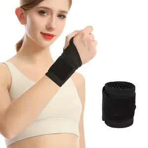 2pcs adjustable sports wristband, wrist joint support compression wristband, comfortable and breathable, suitable for both men and women, one size fits everyone
