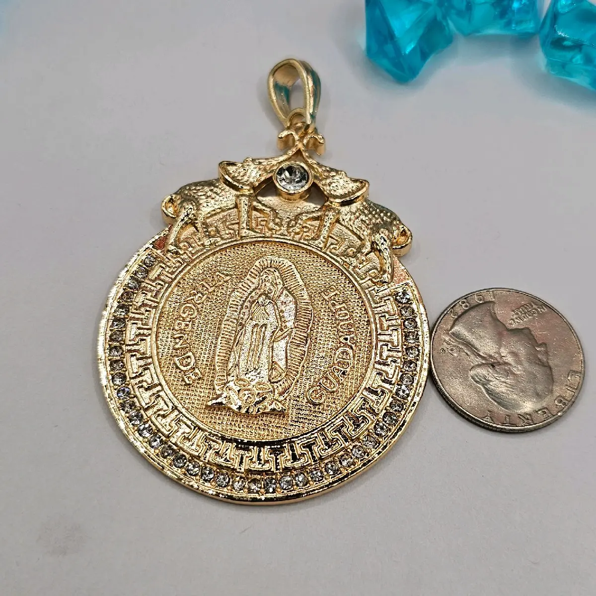 virgen de Guadalupe ORO LAMINADO pendant Gold-plated