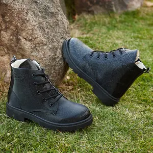 Girls Boots Baby's Velvet Kids Boys Snow Boots Waterproof Oxford bottom non-slip Shoes Winter