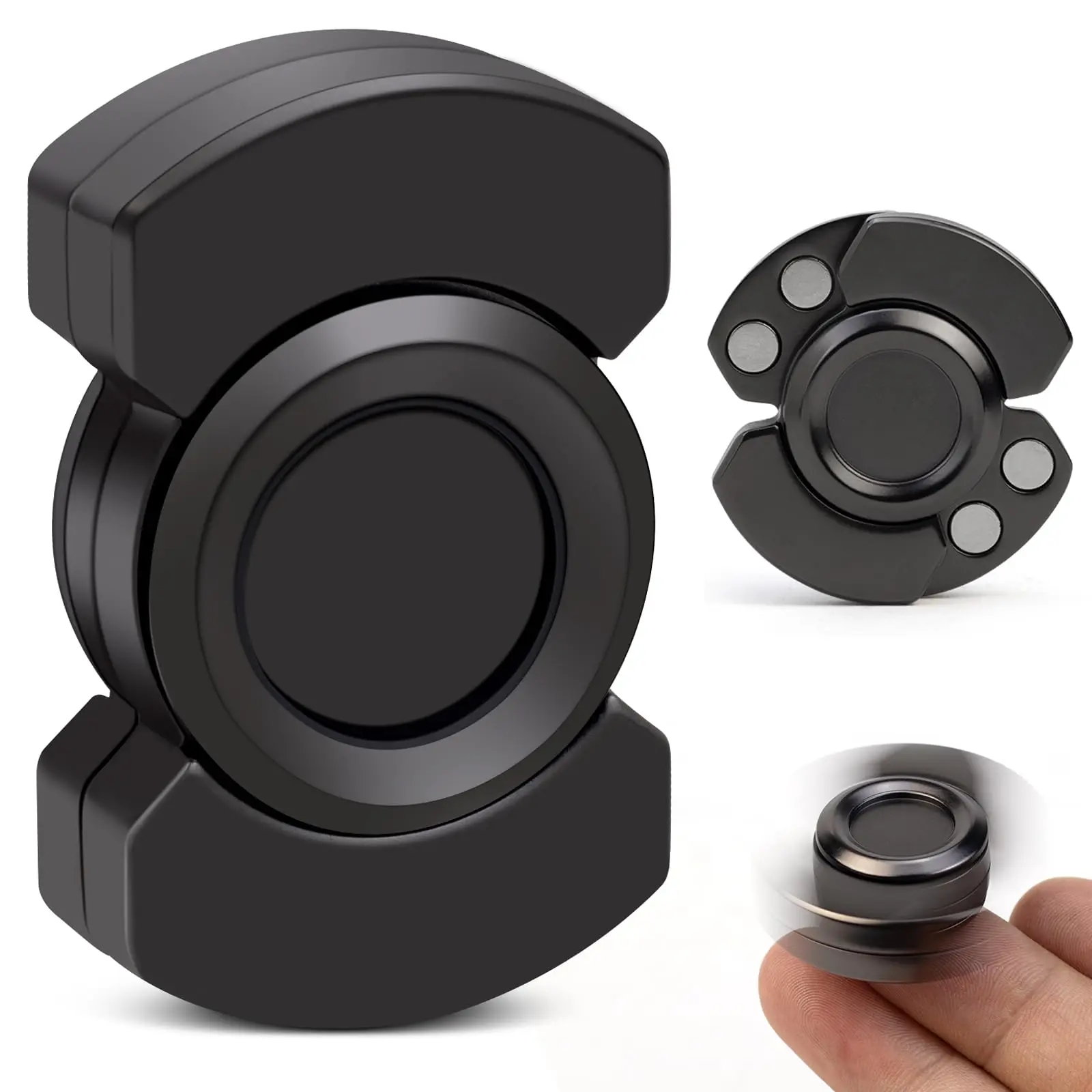 Metal Alloy Fidget Gadget for Adults, 3-in-1 Mechanical Spinner, Slider and Clicker, Quiet Sensory Toy and Focus Aid for Anxiety, Anxiety Fidgets, Sensory Fidget Relief
