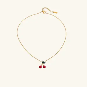 Cherry Drop Necklace