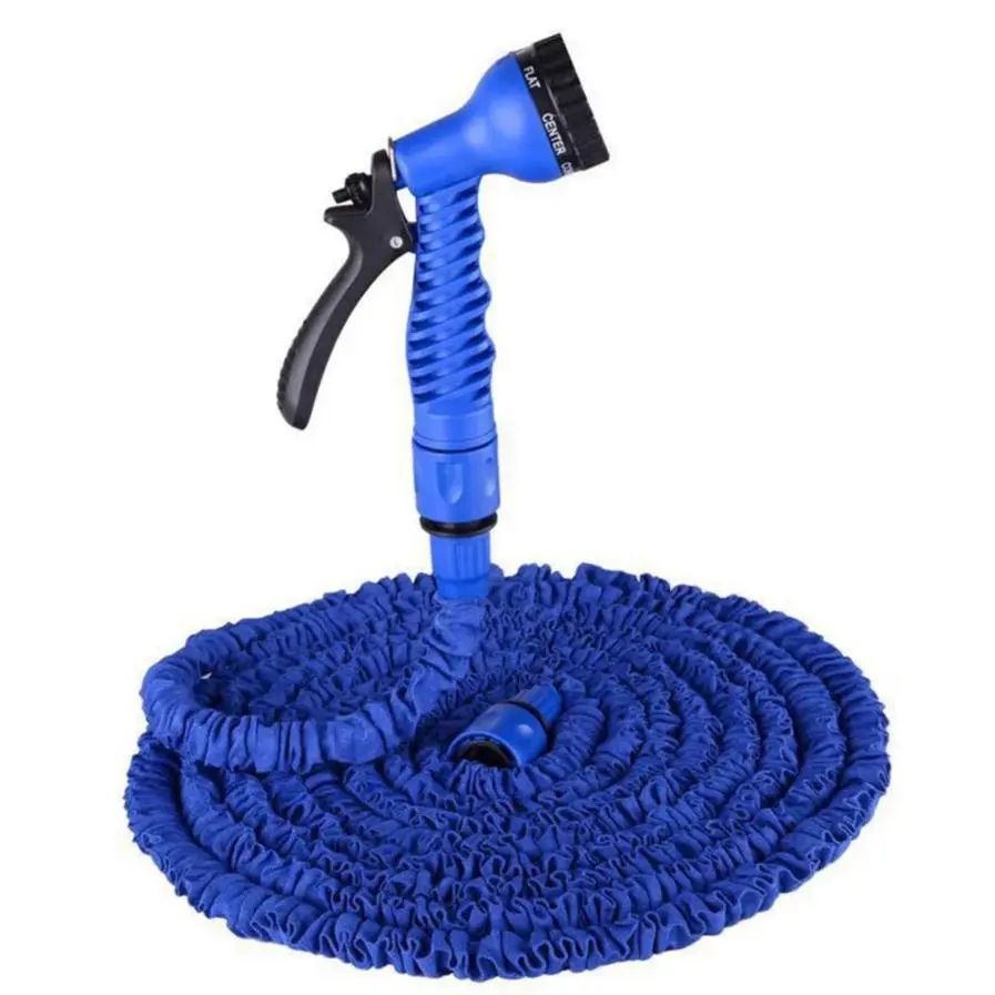 50ft Expandable Portable Outdoor Garden Hose, Car Wash Hose with Multi-function Spray Nozzle, Durable Plastic Connectors, Ideal for Patio, Lawn & Garden Watering