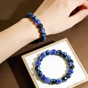 Blue Fire Agate  for Clarity & Focus - Handmade Healing Natural Stone for Protection & Memory, Gift for Her/Him, Perfect for Daily Wear