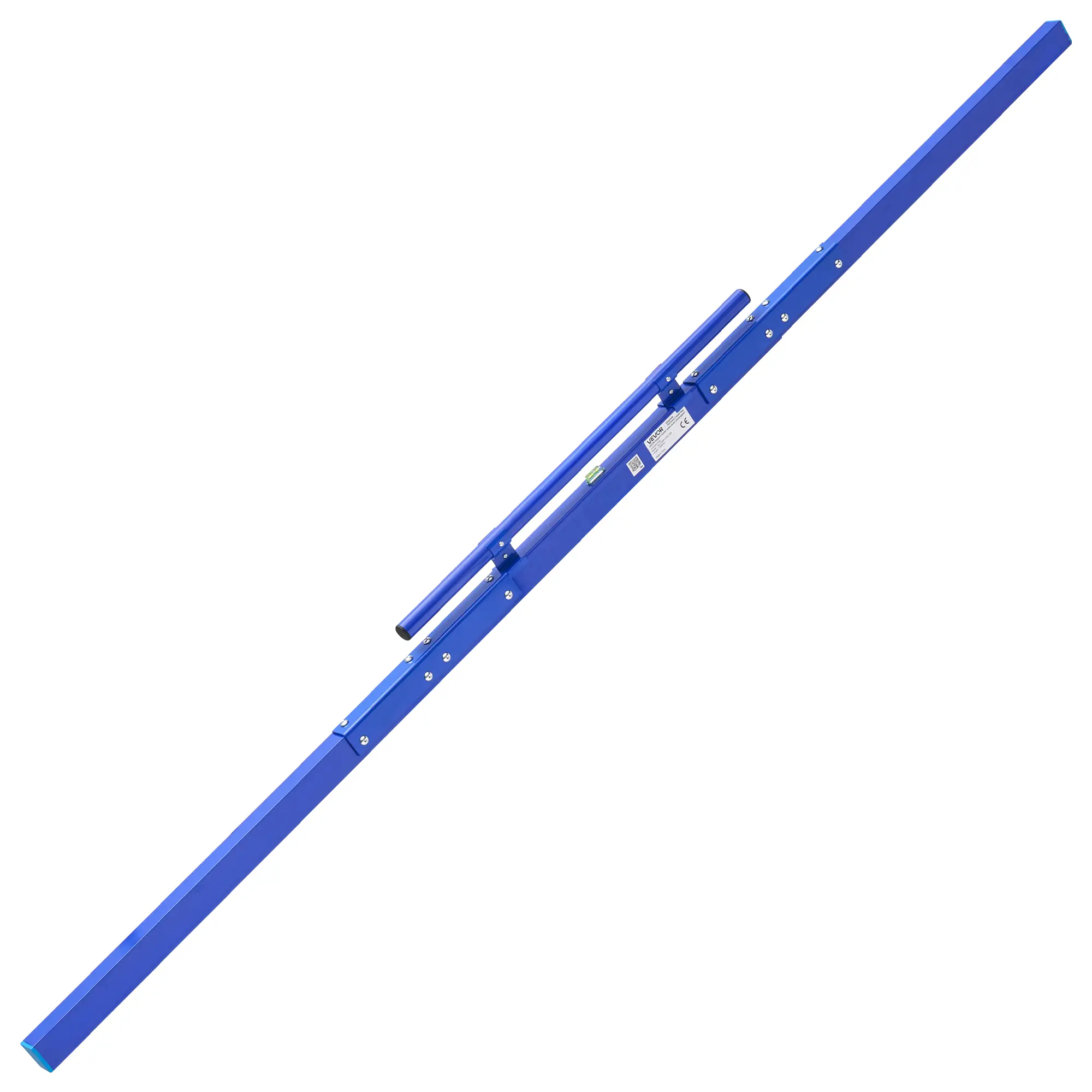 【SummerFinds】VEVOR Concrete Screed 96 in Length Manual Screed Board Aluminum Alloy Blue, Built-in Bubble Level, Powder-coated Finish, Lightweight Paver Leveling Tool for Patio, Sidewalk, Garage Floor Finishing
