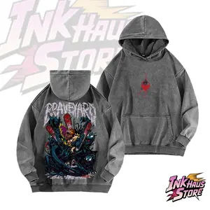 *Chainsaw Man* showing the protagonist Denji transforming into his Chainsaw Devil form to fight- Long Sleeve Cotton Unisex Vintage Hoodie