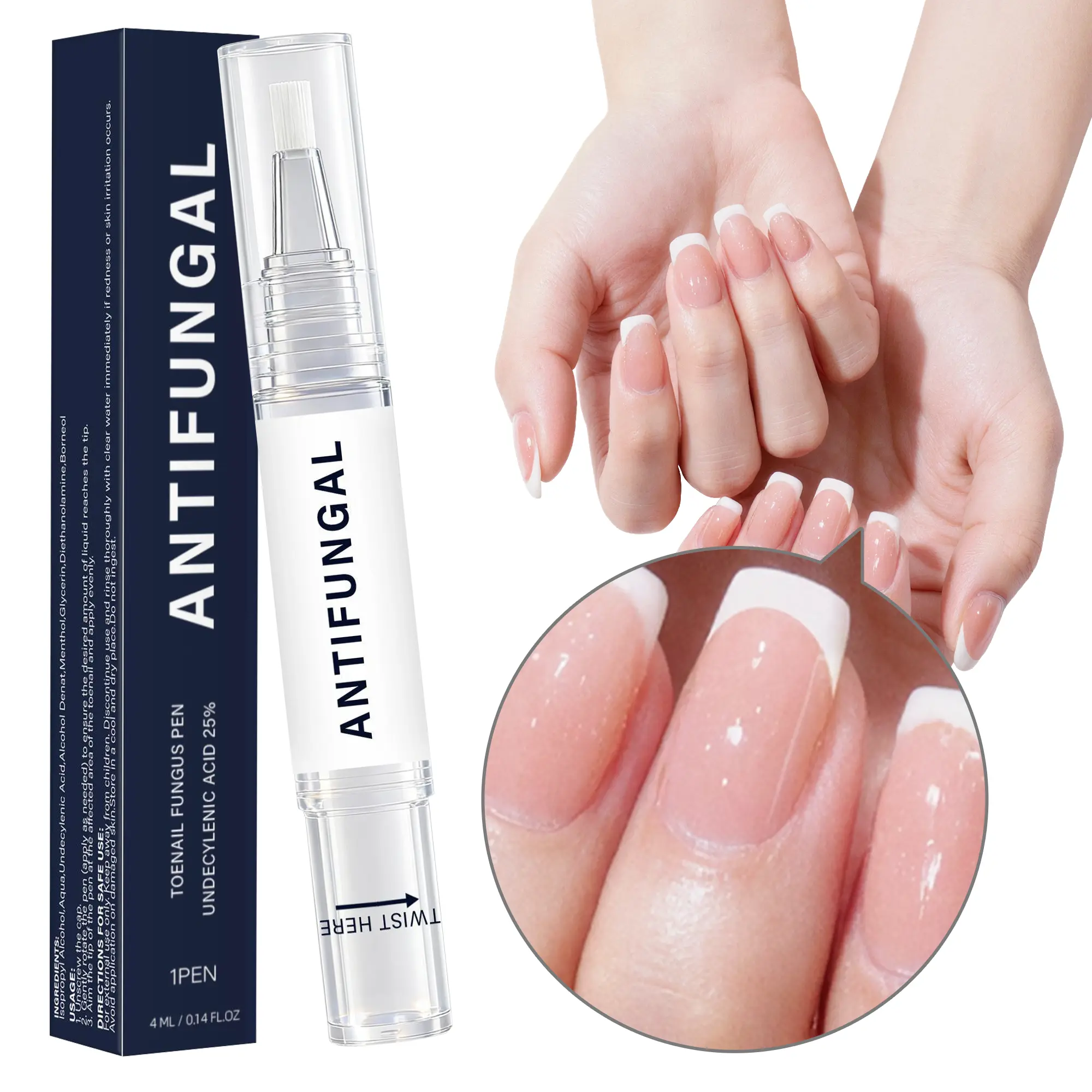 Nail Repair Pen - Nail Strengthener & Nail Care Treatment for Damaged, Discolored & Thick Nails | Easy Brush Applicator, Nail Renewal Serum Fungus Eliminator Fungus Gel