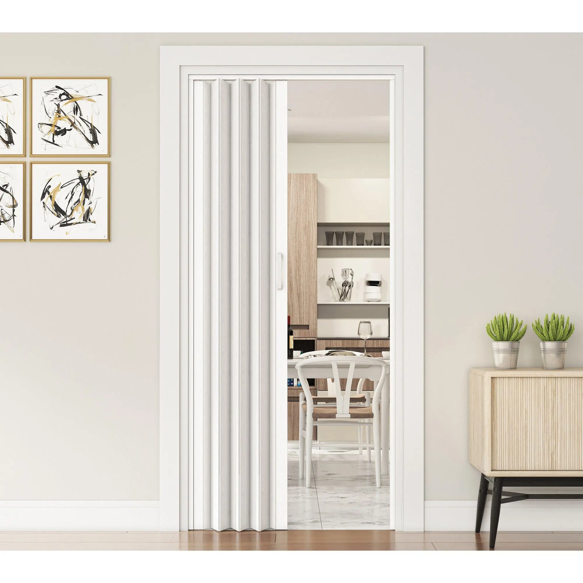 Techni Home Loft Series 48"W Double Walled Accordion Door Techni Home Loft Series 48"W Double Walled Accordion Door