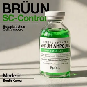 BRÜUN SC - Control Botanical Stem Cell Ampoule - Korean Microneedling Serum Booster for Face and Body Skin Care Serum 1.18 fl.oz