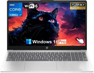 HP 15.6" Touchscreen Laptop Business & Student Computer - Intel 10-Core i7 1355U, 16GB RAM, 1TB SSD, Intel Iris Xe, FHD IPS Display, Win 11 Pro, Wi-Fi 6, HDMI, w/Laptop Accessories