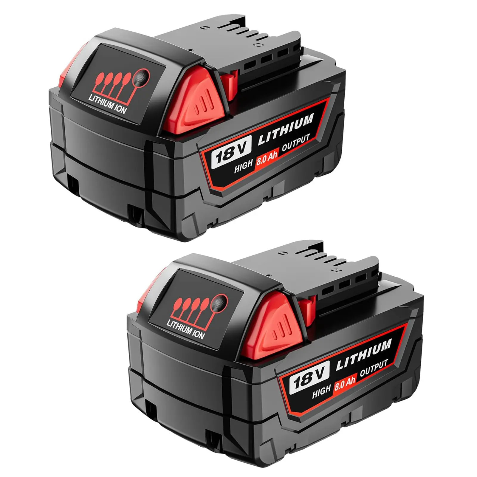 Replacement for Milwaukee M18 Battery 8.0Ah - 18V Lithium-ion High-Capacity Power Batteries, Compatible with 48-11-1860, 48-11-1850 & More Cordless Tools