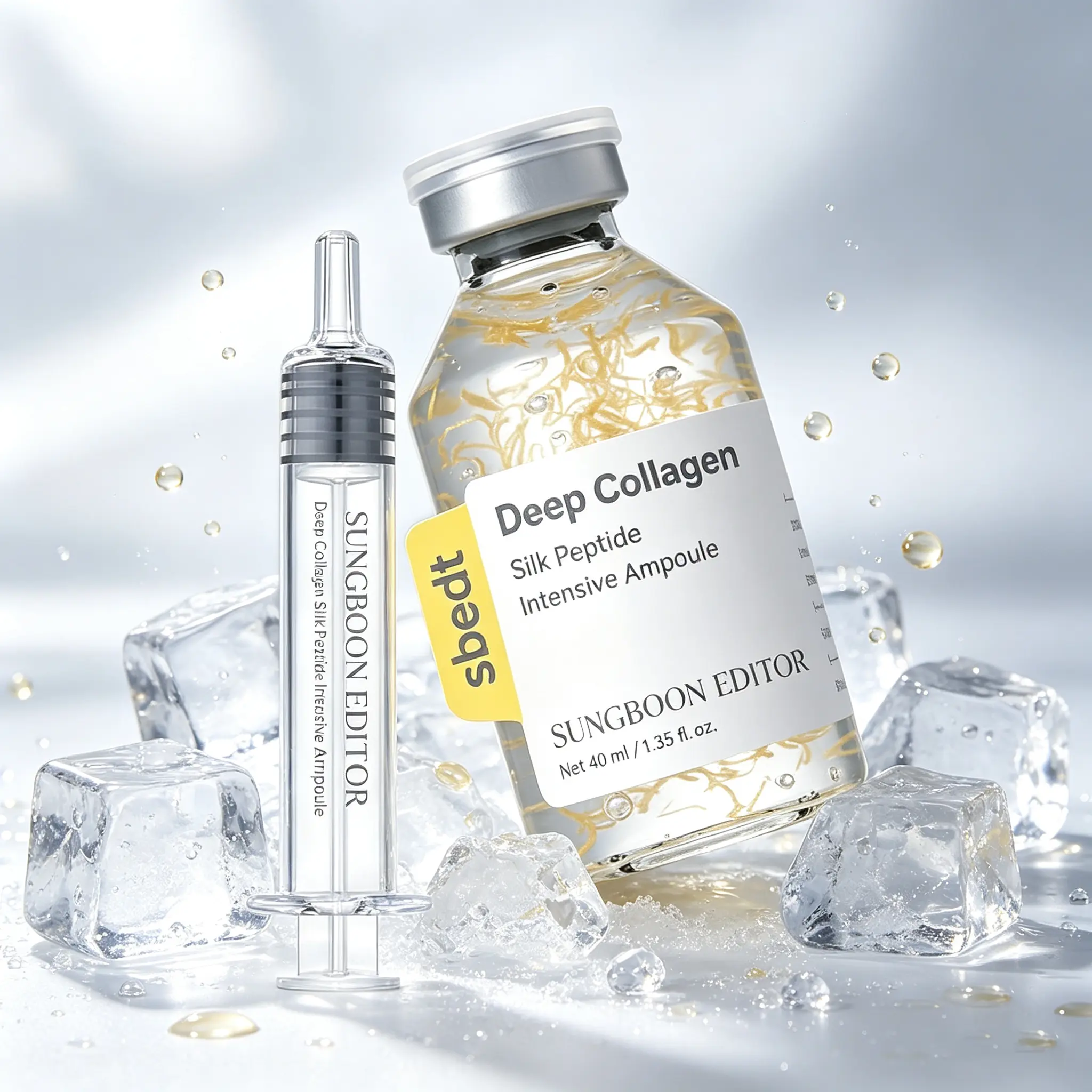 Sungboon Silk Peptide Lifting Ampoule 40ml, Collagen Anti-Aging Serum to Plump Skin, Improve the Look of Wrinkles & Boost Natural Radiance