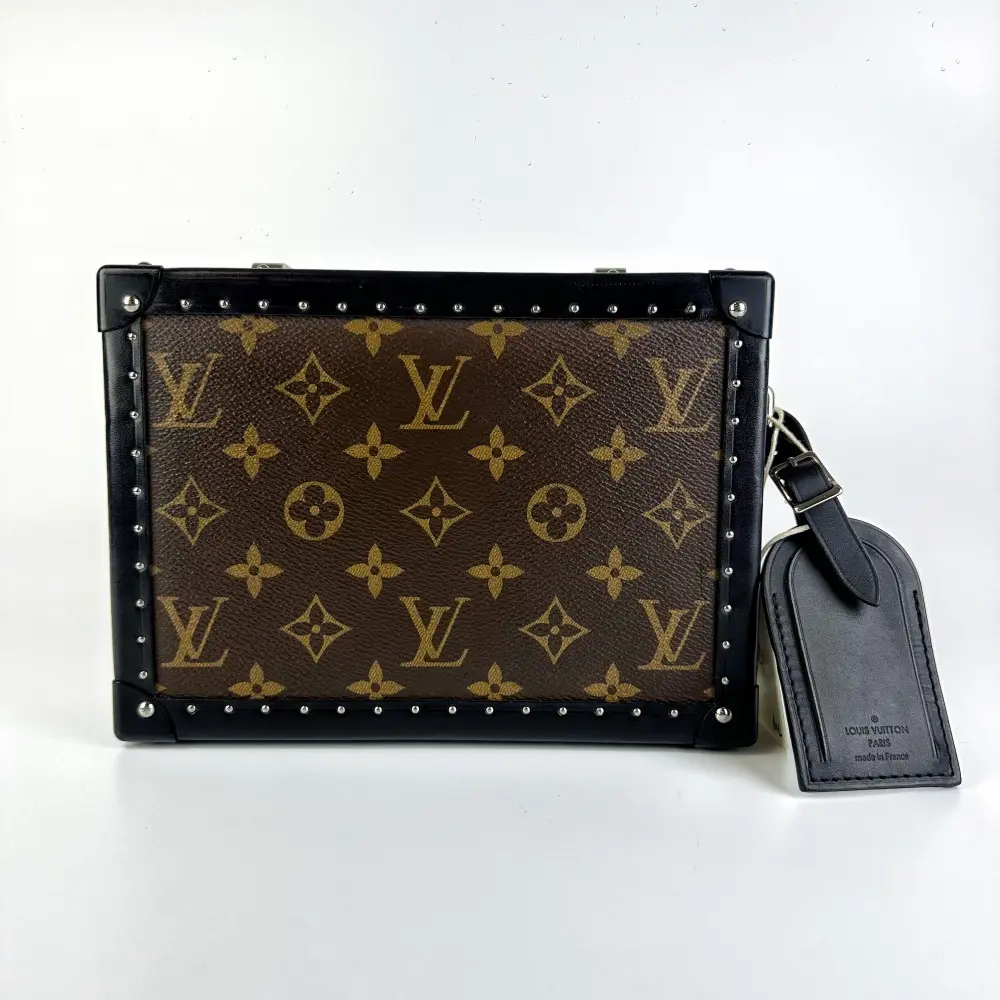 Pre-owned Louis Vuitton Fixed Shape Petite Malle Box Shoulder Bag, Pre Loved Luxury Luggage & Bag Item【984】