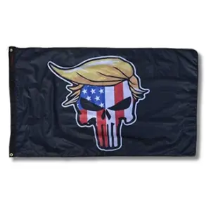 Trump Stars & Stripes Punisher (Swoop Design) Flag