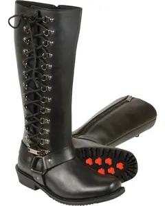Milwaukee Leather Women's Women'S 14" Full Lacing Classic Harness Boot - Mbl9365