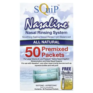 Squip Nasaline®, Nasal Rinsing System, 50 Premixed Packets