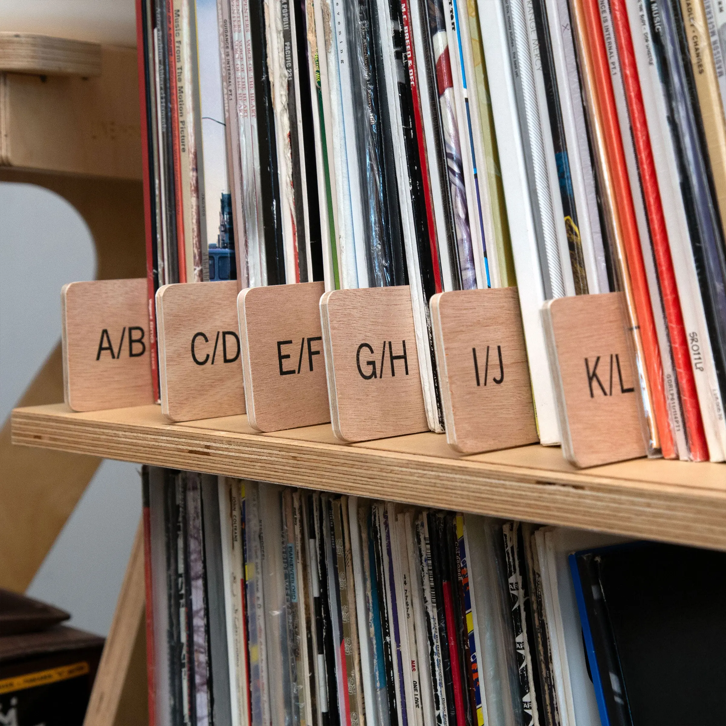 Turntable Lab Alpha Wooden LP Record Organiser Shelf Set, Office Filing & Stationery Supplies for Vinyl Record Storage