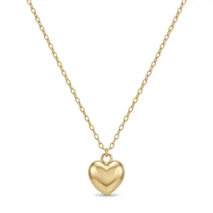 The Gold Link Necklace - Bubbly Heart