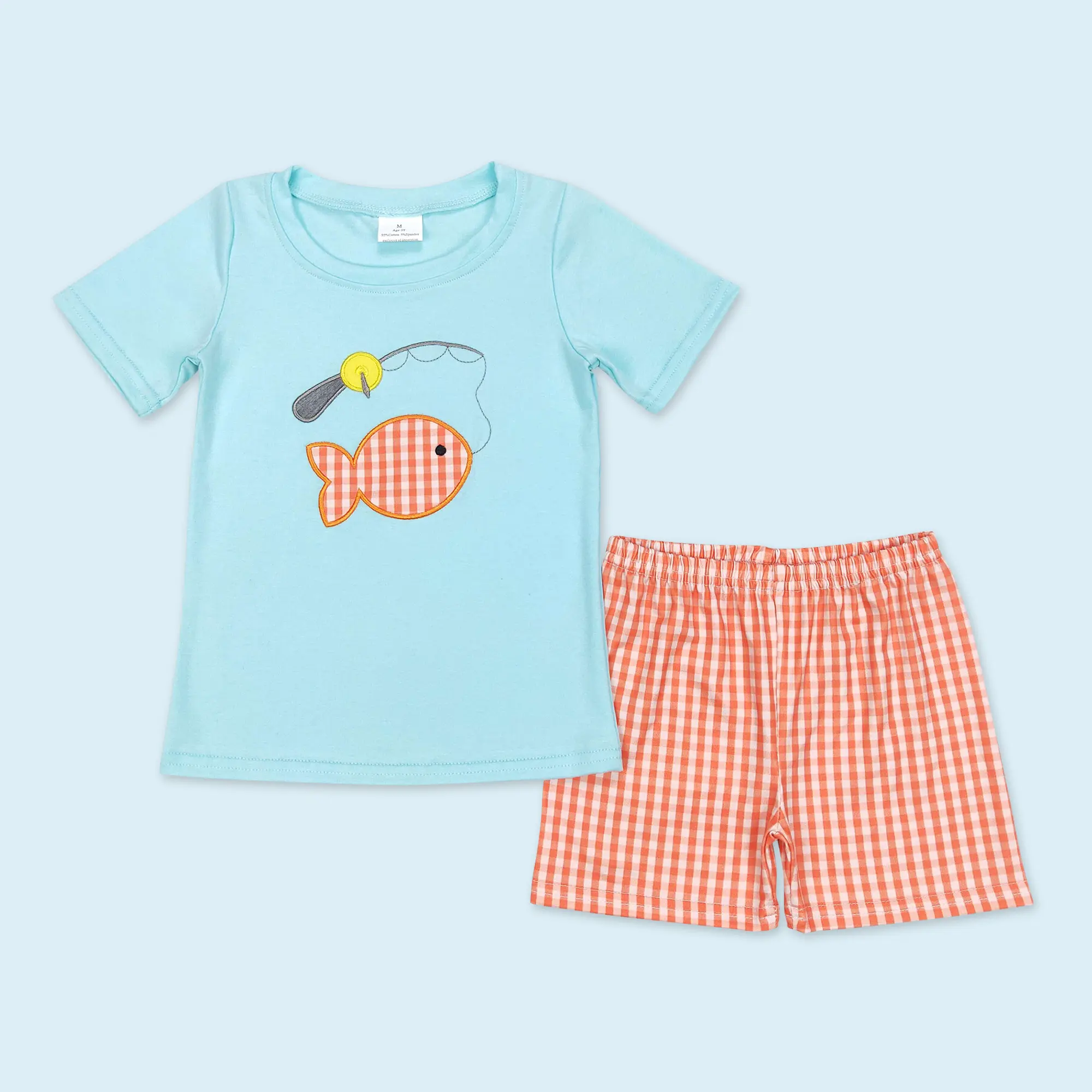 Fishing design kids boy summer outfits