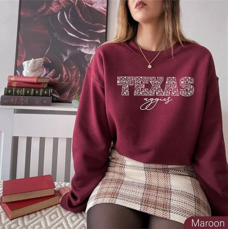 [Sale off up to 50%] Texas Aggies Sweatshirt TAMU Howdy Game Day Style