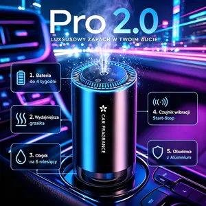 Rechargeable Smart Car Air Freshener Aroma Diffuser - Forest Fragrance, Long-Lasting, Starry Sky Design, Car Interior Accessory, Ideal Gift for Partners or Family for Birthdays, Anniversaries, Essential Oil Diffuser For Car, Interior Accessories For Car