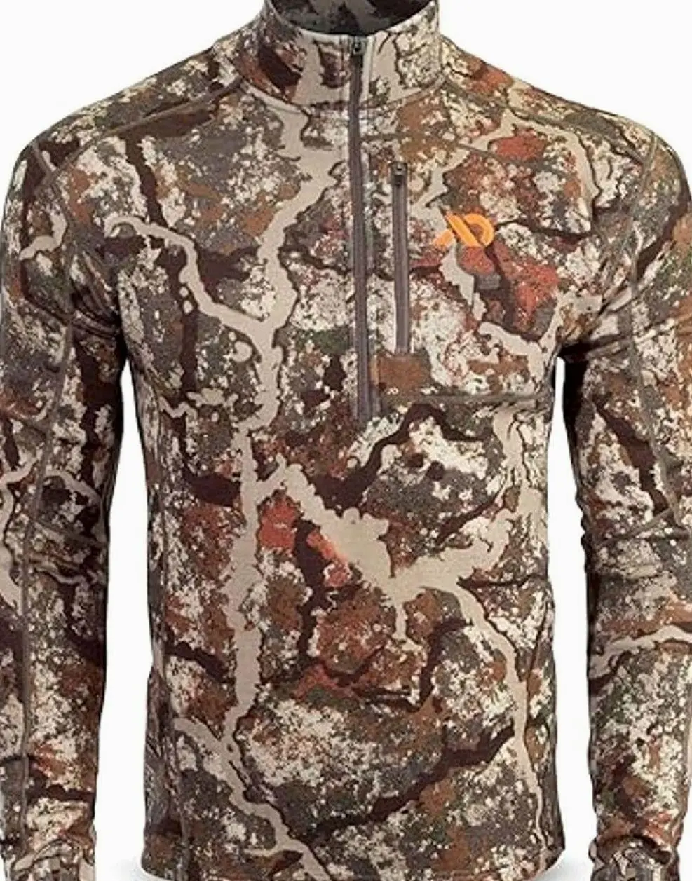 Men's Furnace Quarter Zip - Merino Camo Hunting Long Sleeve, Insulated Midlayer, Hunting Gear For Men 1 00W