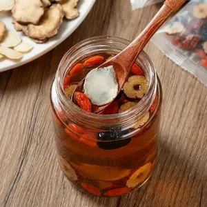 Kidney Tea Formula Ginseng Five Treasure Tea - Herbal Health Beverage with Natural Ingredients Mulberry Leaf Drink, Raspberry Leaf Tea Blend Fruit Support