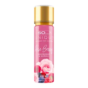 So...? Unique Rose Berry Body Mist - Floral, Fruity Body Spray for Women - Vegan Perfume for Women with Rose, Vanilla, Musk Notes - 5.1 oz