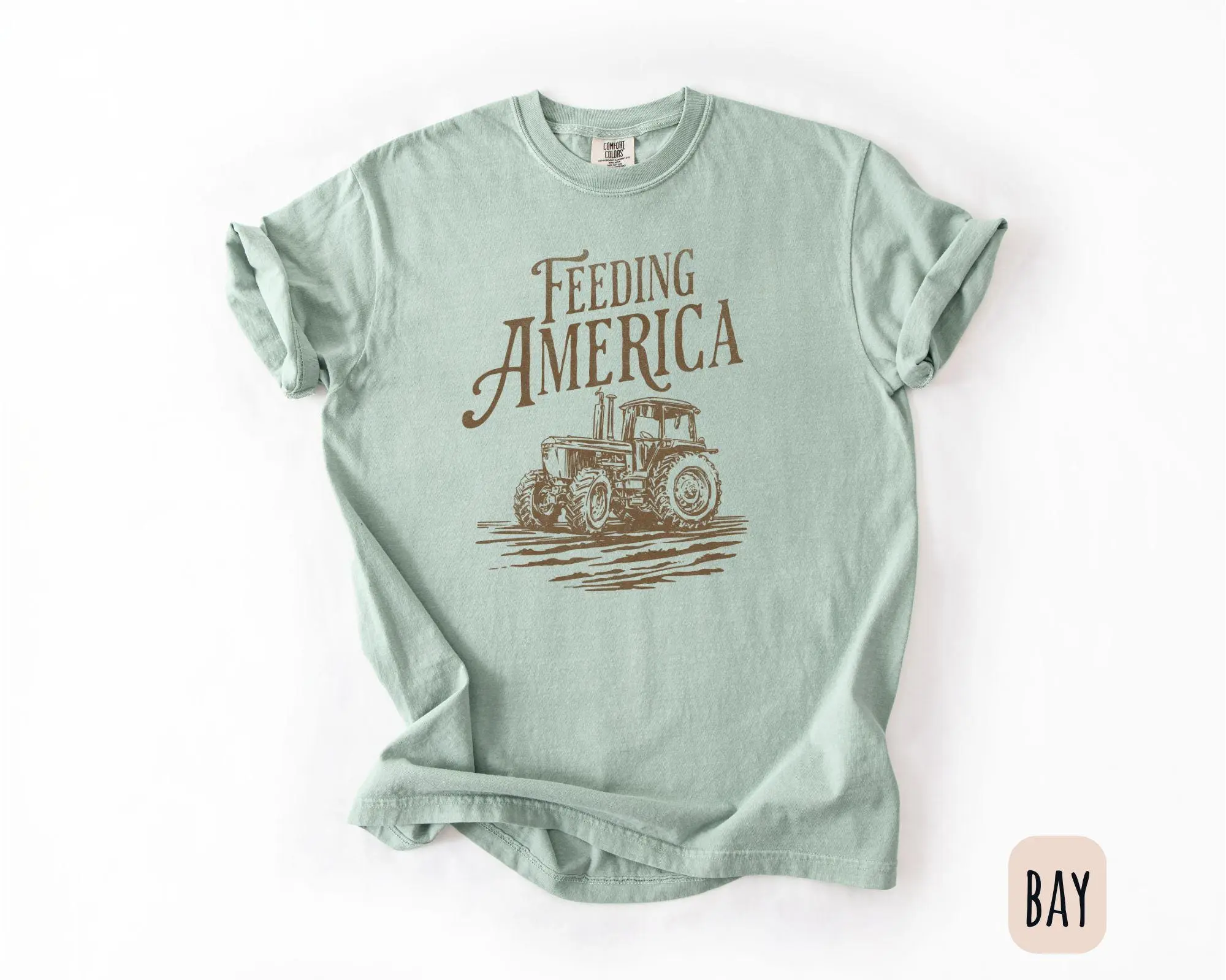 Vintage Feeding America T-Shirt - Farmers Shirt - Support Local Tee - Farming TShirt - American Farms - Farm Life