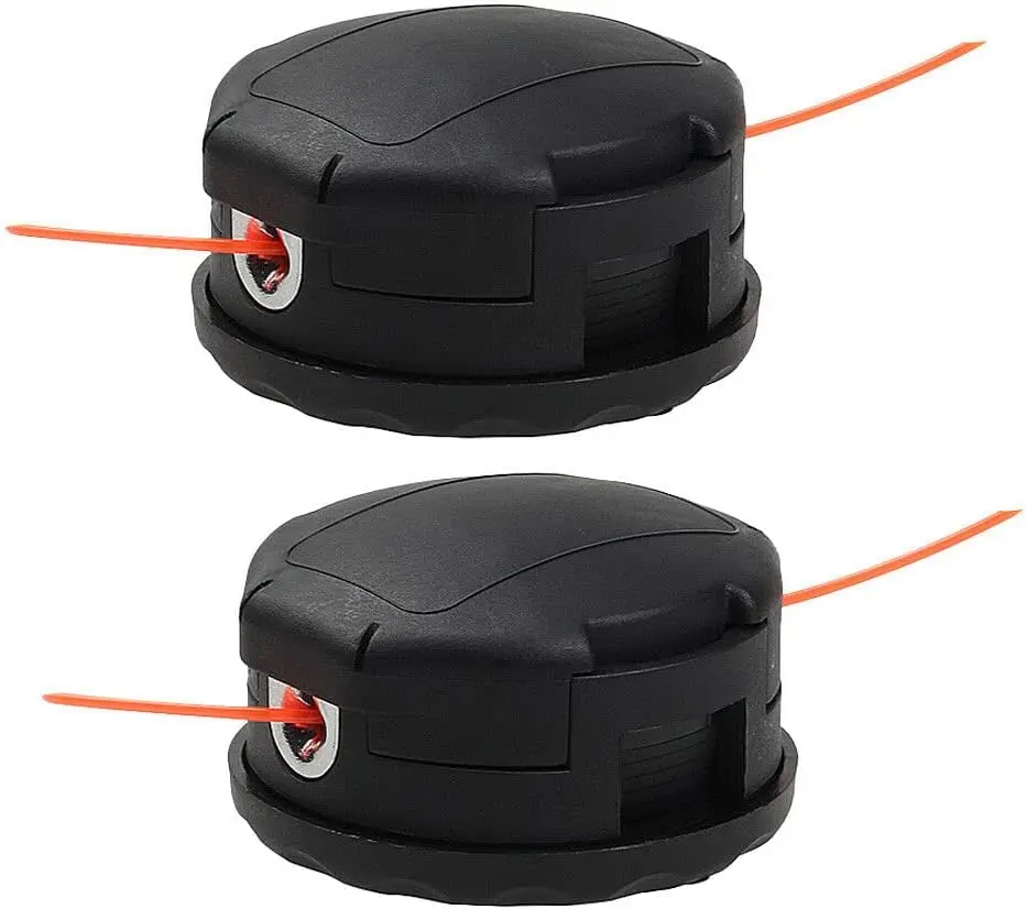 2 Pack Speed Feed 400 Trimmer Head Replacement for Echo SRM Series Lawn Care Equipment - Universal Bump Feed Weed Eater Head, 10mm x 1.25mm LH String Line - Fits SRM-225, SRM-230, SRM-210, Overgrowth Trim, Pre-Wound Spools