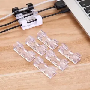 100 pcs cable clips with strong adhesive for office home wall desk car dash cam Ethernet wire clamp TV pc indoor outdoor light clamp cord organizer