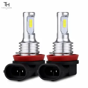 Tier's Haven H11 H9 H8 LED Fog Light Bulbs 2 Pack, 20000LM Ultra Bright 6500K Cool White LED, Plug & Play Car Fog Lamp Upgrade for Better Night Visibility