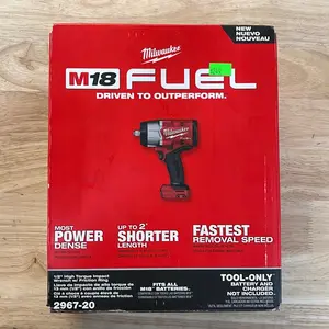 Milwaukee M18 FUEL ½” High Torque Impact Wrench with Friction Ring, Power-Dense Motor, 1,100 ft-lbs Fastening Torque, 1,600 ft-lbs Nut-Busting Torque