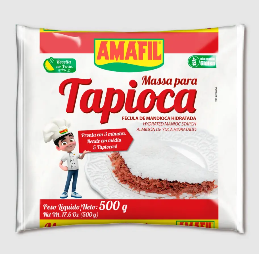 Amafil Hydrate Cassava Starch - Sugar-Free, Vegan, Gluten-Free Baking Ingredient with Mild Flavor (17.6oz Bag, Single Item), Original, Sodium Free